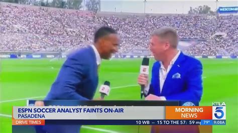 ESPN soccer analyst recovering after fainting on live TV at Rose Bowl 